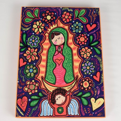 Cuadro colorido de Virgen Maria 6