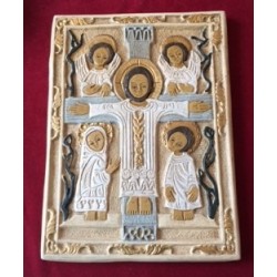 Tabla cruz románica, 32x24 cm