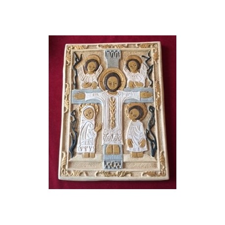 Tabla cruz románica, 32x24 cm