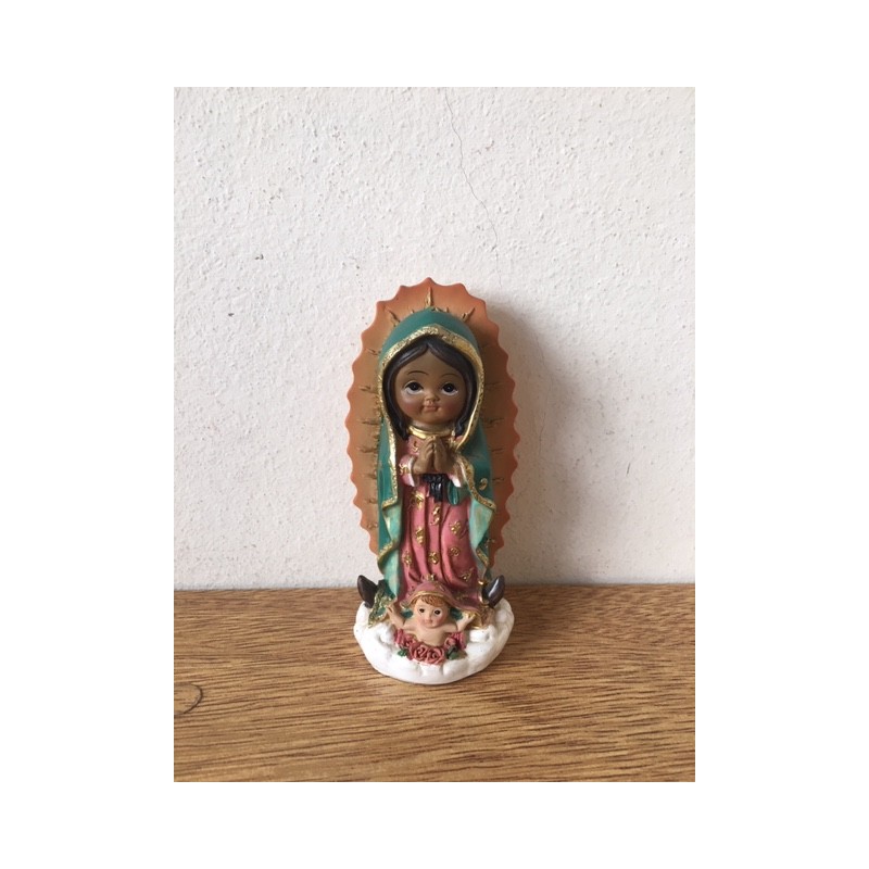Virgen de Guadalupe infantil, resina. - Santeria Reina de la Paz