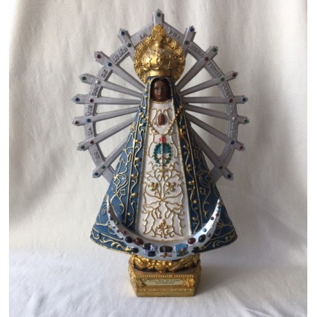 Virgen de Lujan, 25 cm, resina.