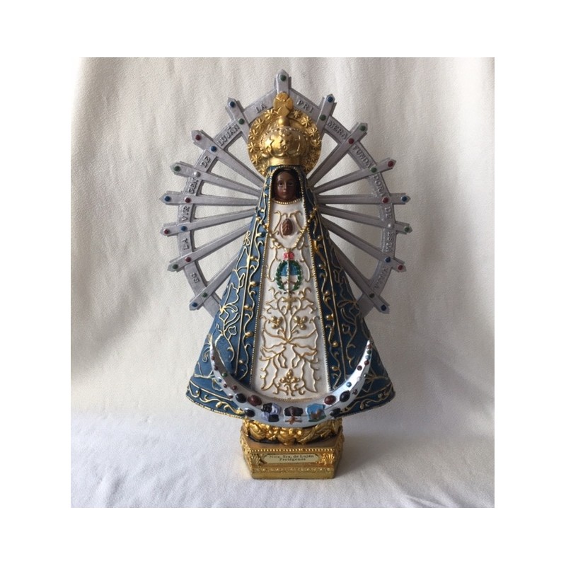 Virgen de Lujan, 25 cm, resina. - Santeria Reina de la Paz