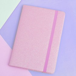 Cuaderno glitter, rosa, Salve Regina