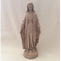Virgen de la Medalla Milagrosa, 22 cm. patinada.