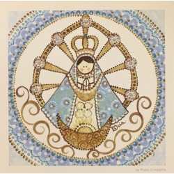 Estampita Virgen de Luján.