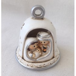 Pesebre de resina, campana, con luz, 7cm.