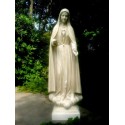 Virgen de Fátima, 80 cm, resina, blanca.