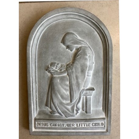 Imágenes tabla Virgen con niño 2 de cemento